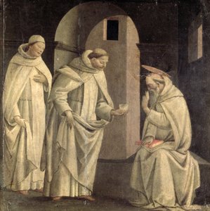 Scenes from the Life of St. Benedict: St. Benedict Blessing the Cup of Poison Which Shatters, Predella Panel